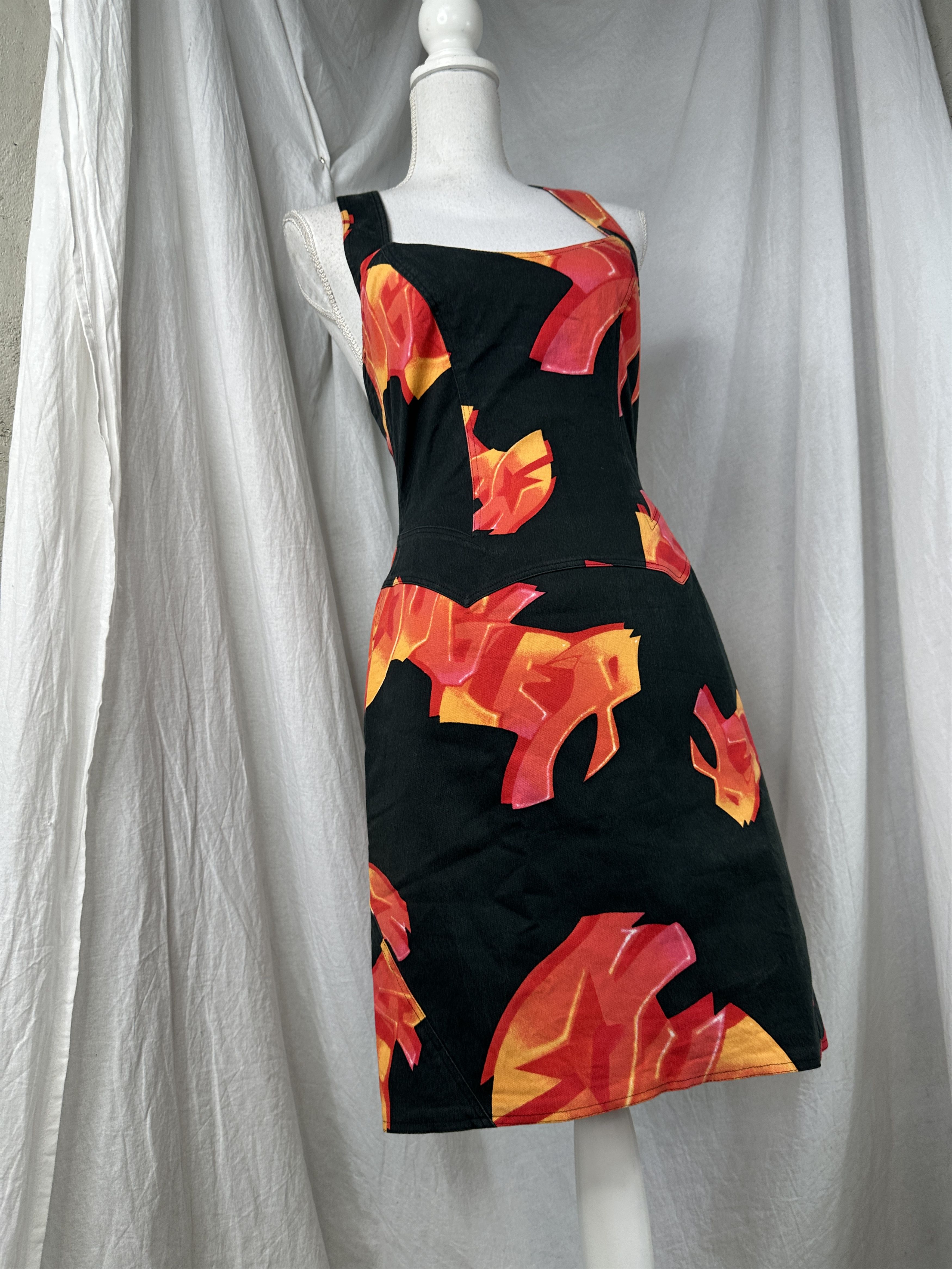 Mugler × Vintage Vintage Casual Streetwear Mugler Graffiti Dress 00s Size S / US 4 / IT 40 - 10 Thumbnail