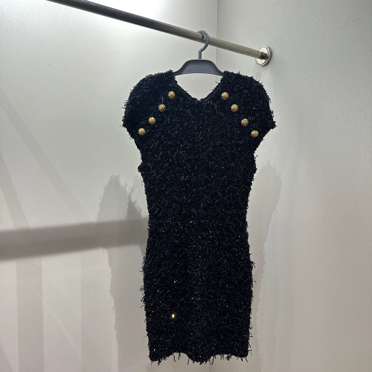 Balmain Balmain apr132 Gold Button Fitted Dress 38 Size XS / US 0-2 / IT 36-38 - 1 Thumbnail
