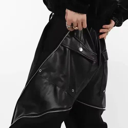 Other Zipper Men Pants Vertical Straight Trousers Size US 29 - 4 Thumbnail