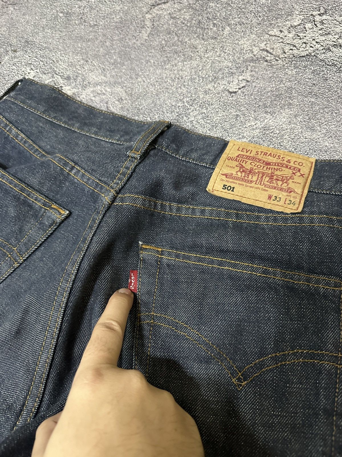 Levi's × Vintage Vintage Levis 501 Wash Denim Men’s 33x34 Pants Jeans USA Size US 33 - 3 Thumbnail