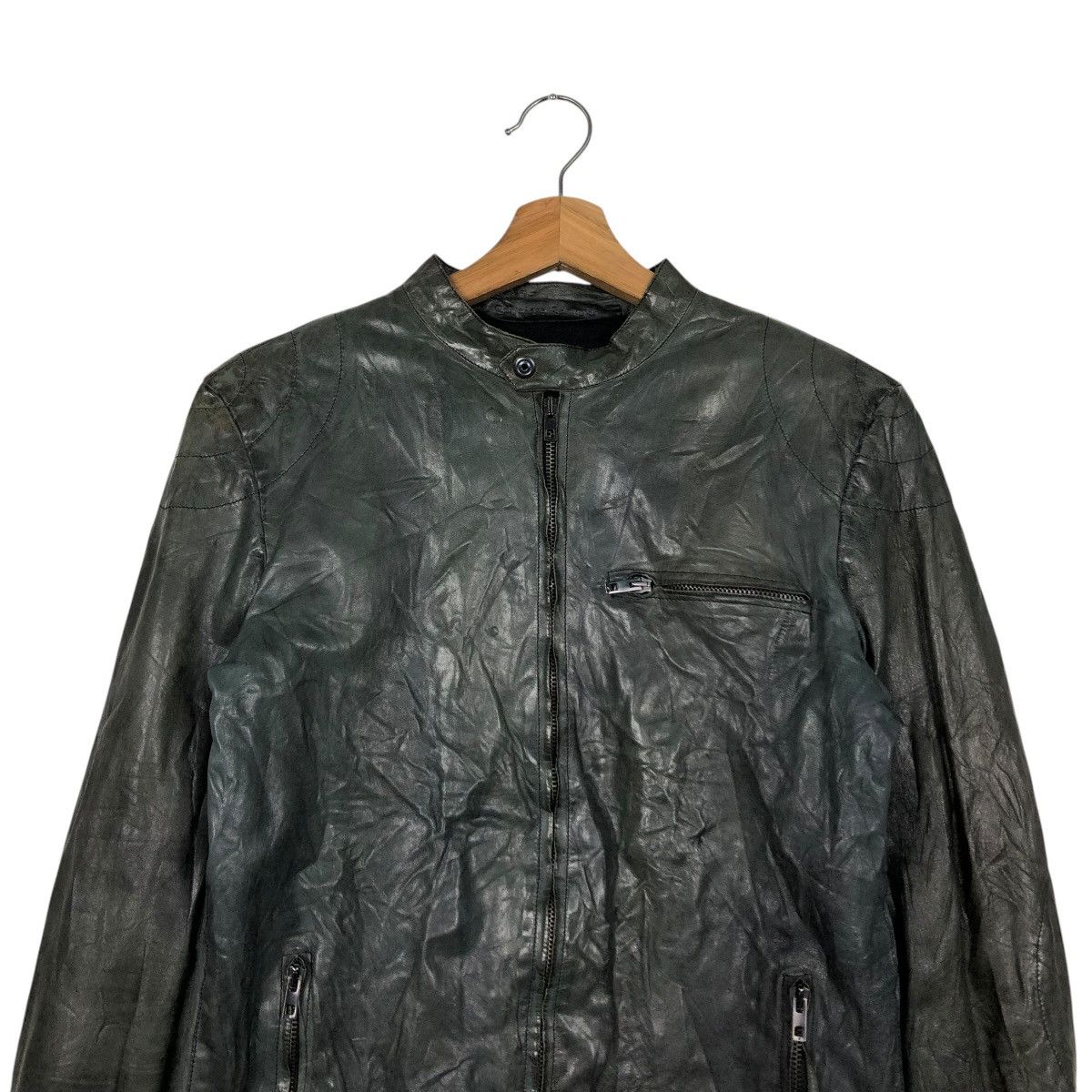 Vera Pelle 🔥CROPPED LEATHER BIKER JACKET BONDAGE SALVATORE SANTORA Size US S / EU 44-46 / 1 - 5 Thumbnail