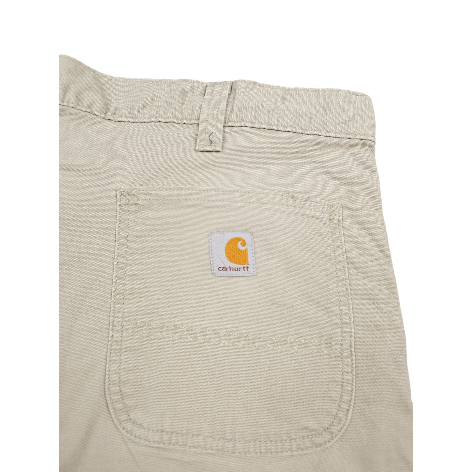 Carhartt × Vintage 💎 Y2K Carhartt Relaxed Fit Canvas Shorts Size 38 Beige XXL Size US 38 / EU 54 - 3 Thumbnail