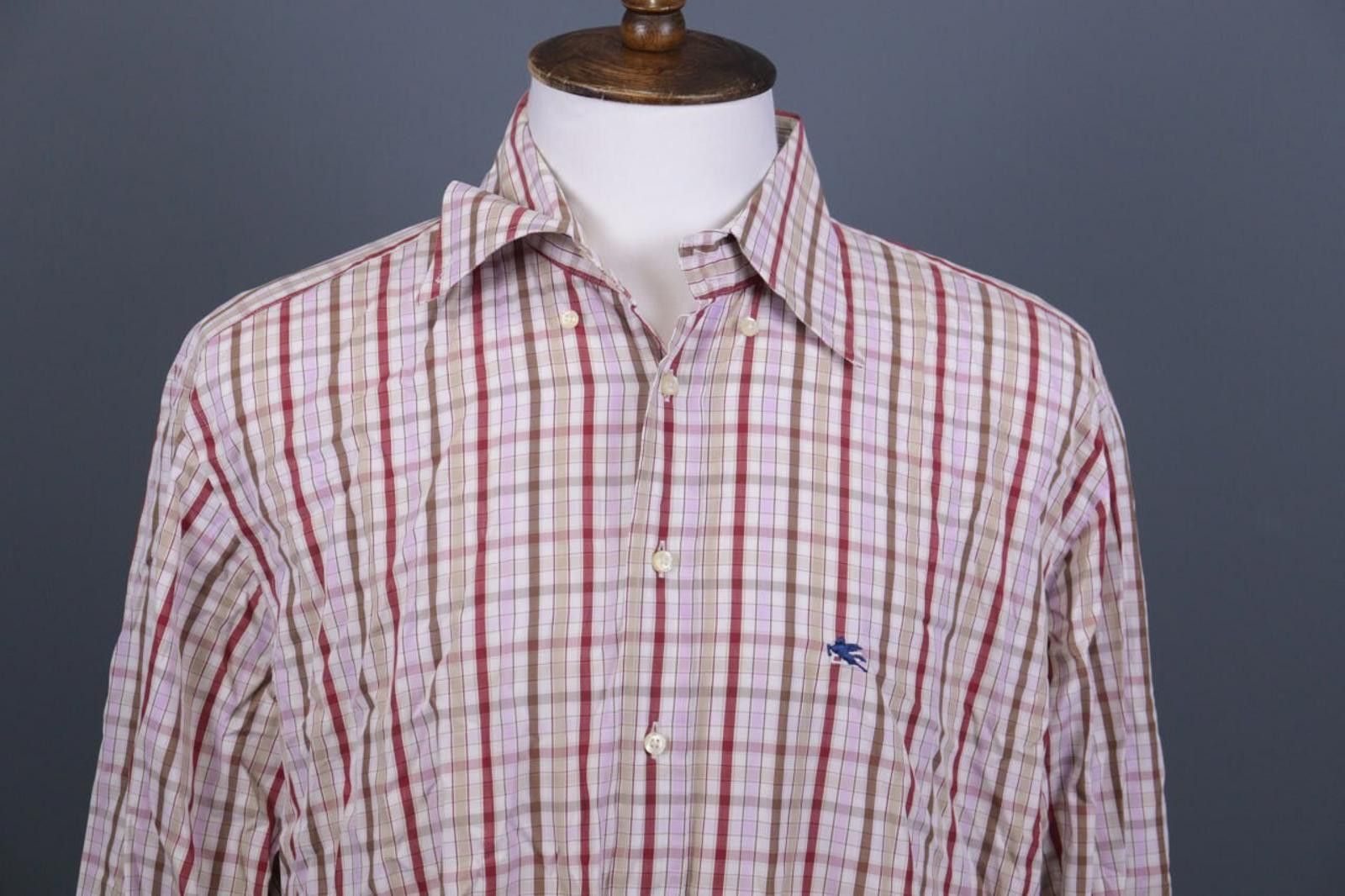 Etro Etro Multicolor Check Button Down Dress Shirt Size 46 Size US M / EU 48-50 / 2 - 2 Thumbnail