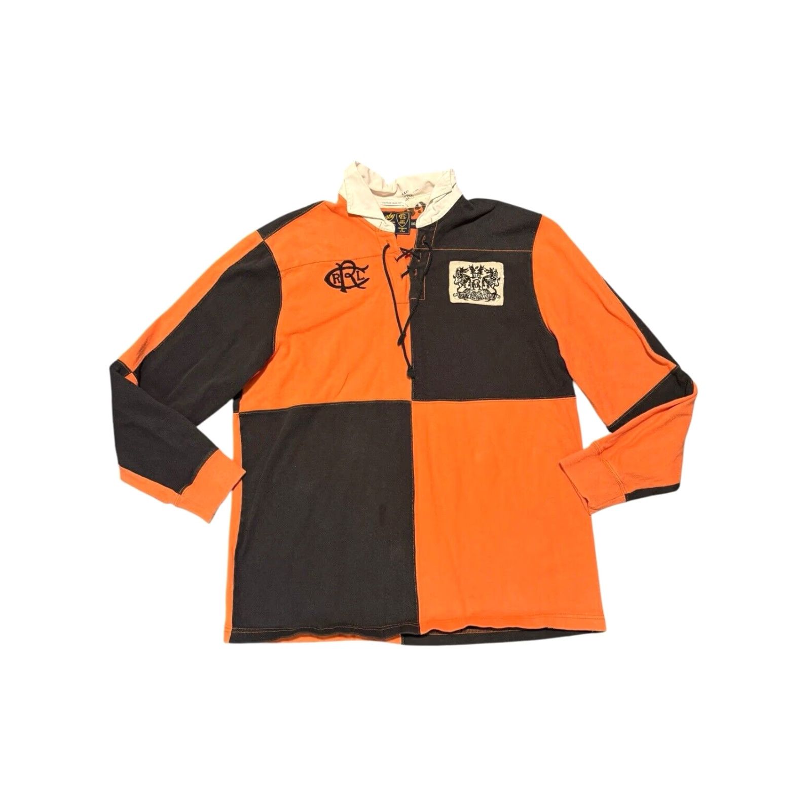 Ralph Lauren Ralph Lauren Polo Shirt Men 2XL Orange Lace Long Sleeve Rugby Patch Slim Fit Shirts Polo Shirt Size US XXL / EU 58 / 5 - 2 Thumbnail