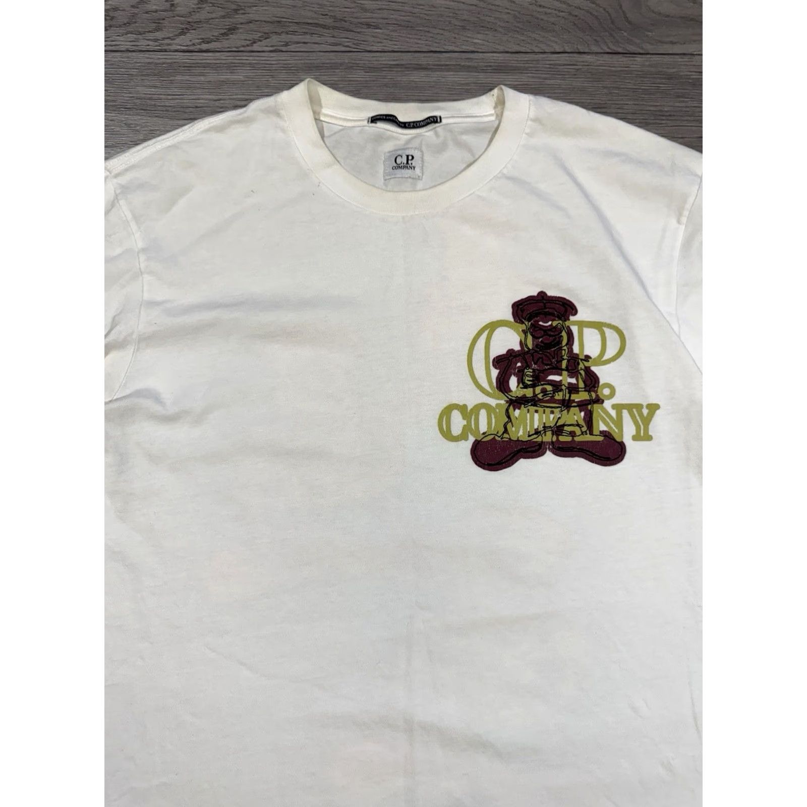 Vintage C.P. Company COMICS and CARS Mens XL Long Sleeve T-shirt Beige Big Logo Size US XL / EU 56 / 4 - 6 Thumbnail