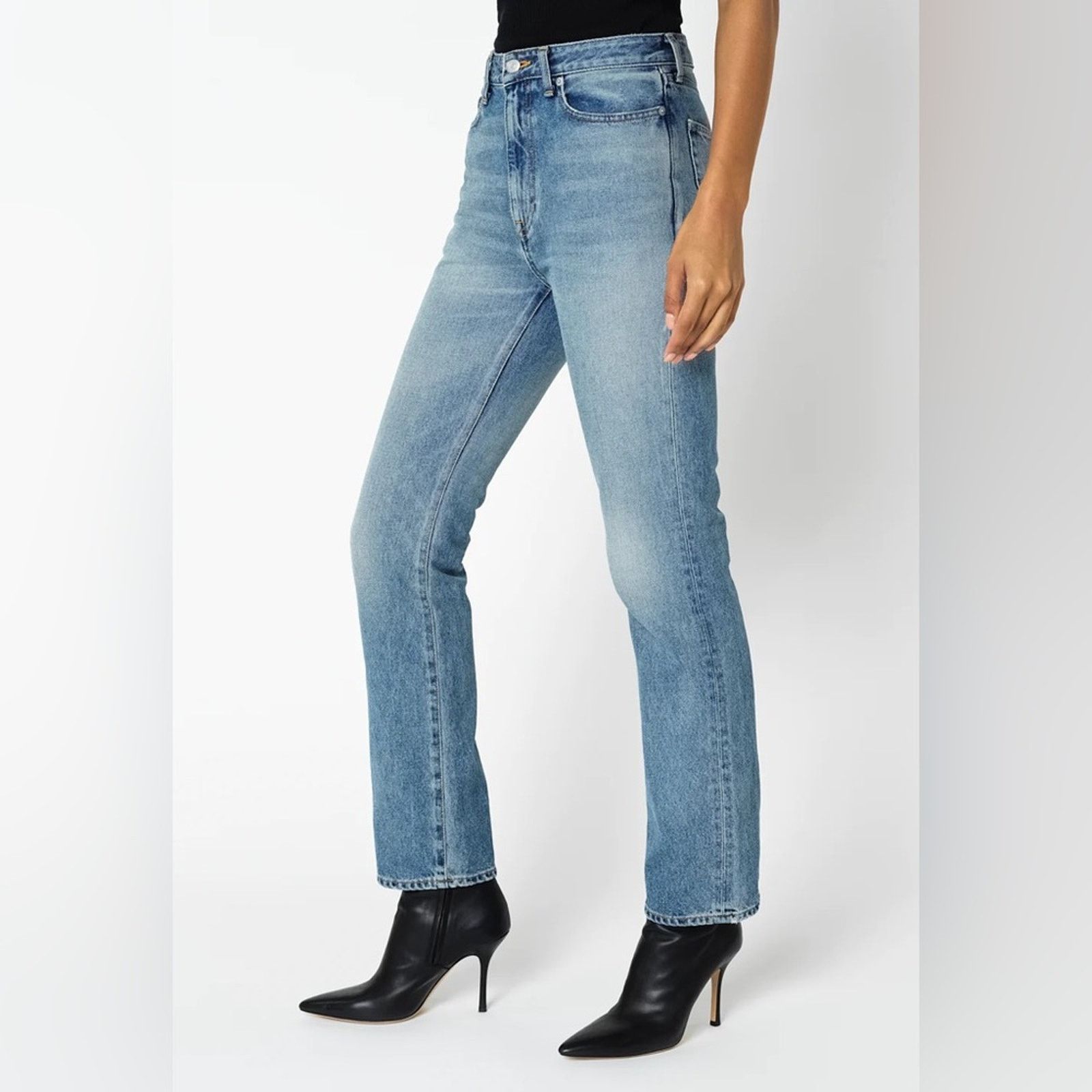 John Elliott JOHN ELLIOTT HIGH RISE STRAIGHT JEANS SIZE 25 LIGHT DENIM Size 25" / US 0 / IT 36 - 1 Thumbnail