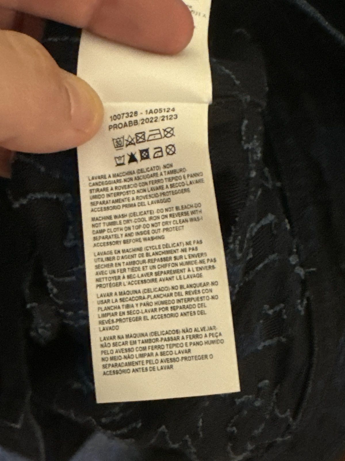 Versace Versace Blue/Black Barocco Jacquard Denim Button Down Jacket Size US XL / EU 56 / 4 - 8 Thumbnail