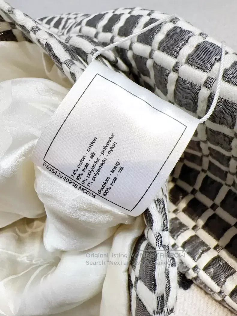 Chanel Chanel 16S Airport Series Gray and White Plied Large Silve Size XS / US 0-2 / IT 36-38 - 7 Thumbnail