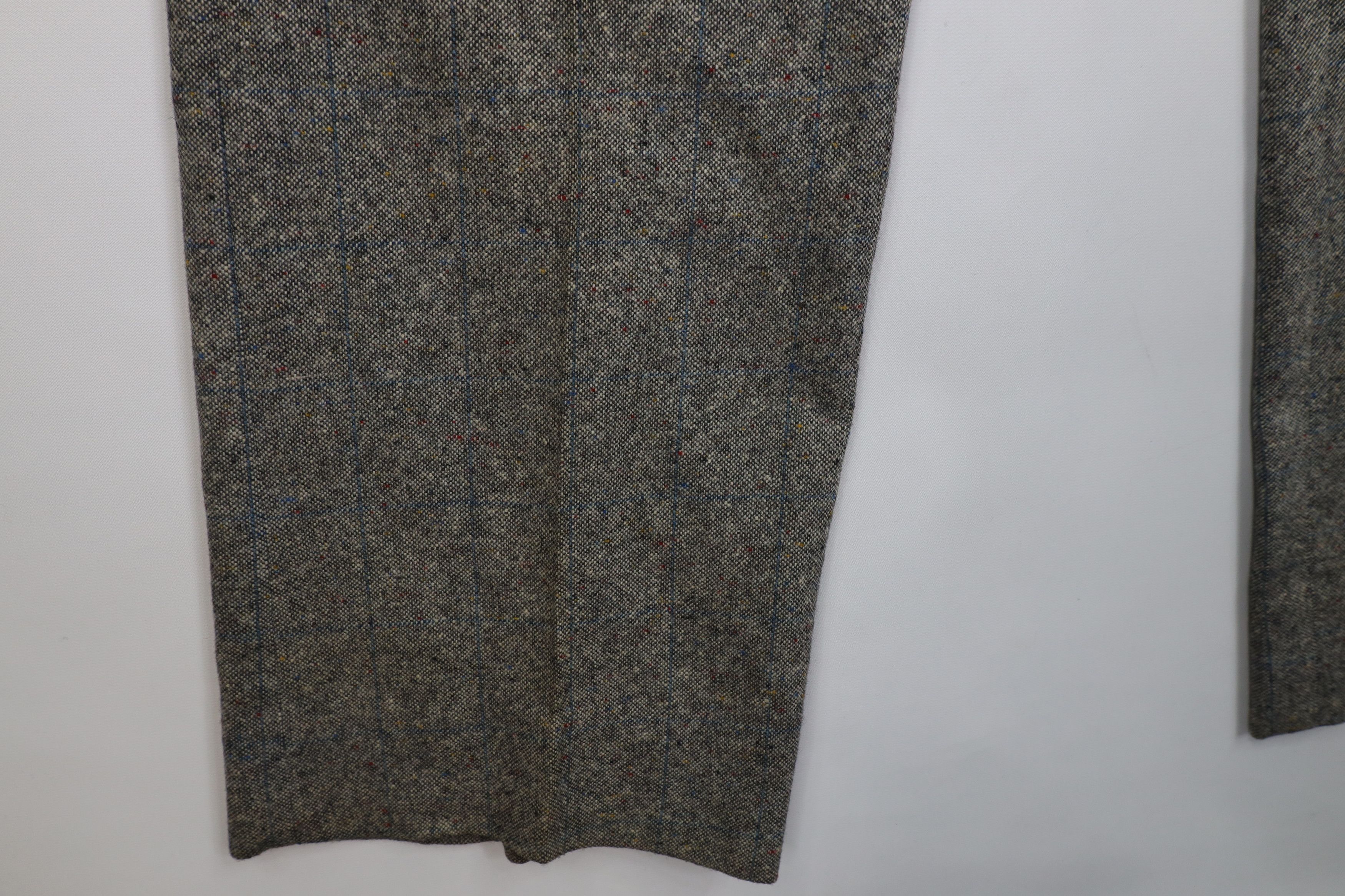 Vintage Vintage 60s Wool Tweed Buckle Back Bell Bottoms Pants USA Size US 38 / EU 54 - 5 Thumbnail