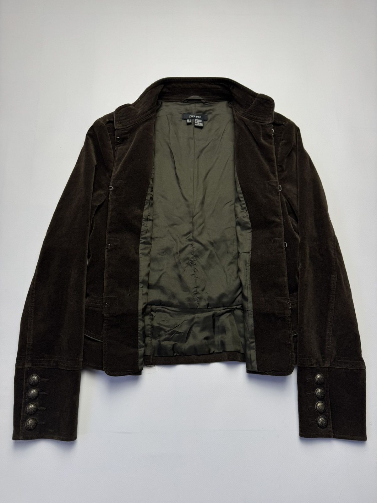 Zara Zara Napoleon Hussar Military Velvet Jacket Size L / US 10 / IT 46 - 9 Thumbnail