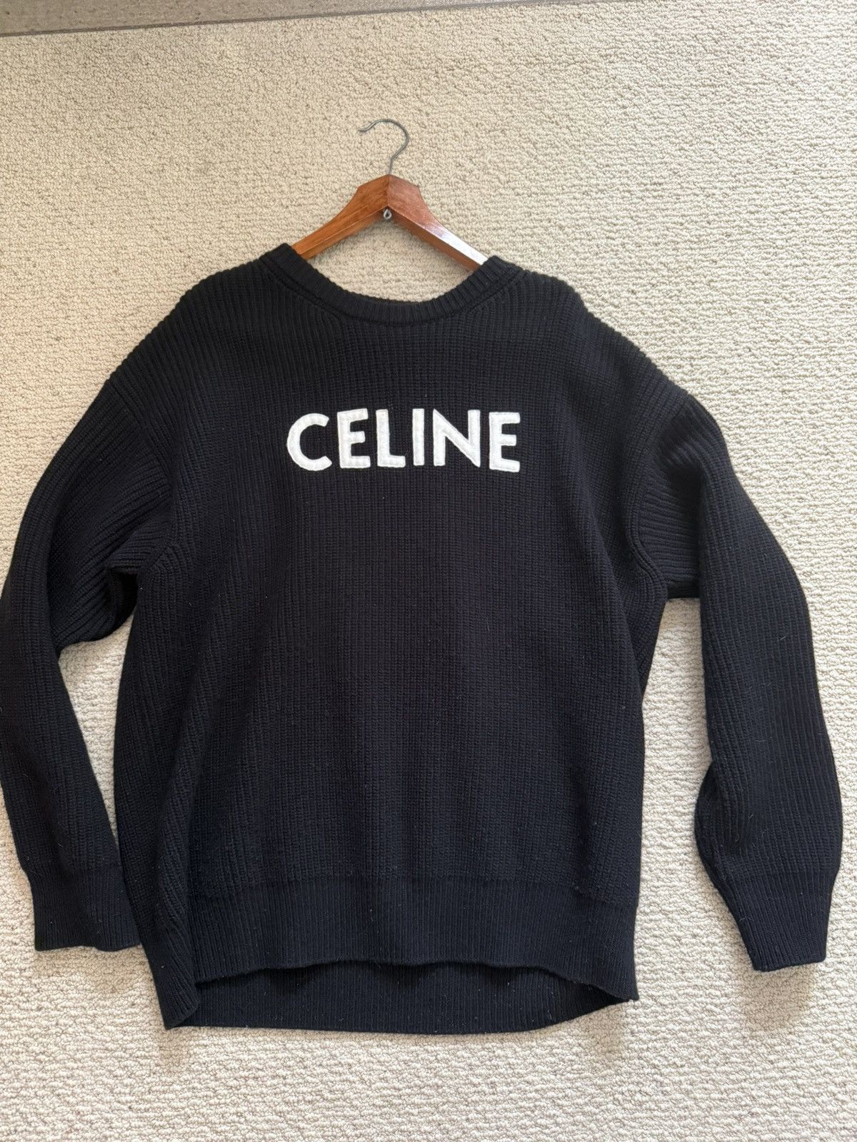 Celine Celine Knitwear Logo Sweater Size US S / EU 44-46 / 1 - 1 Thumbnail