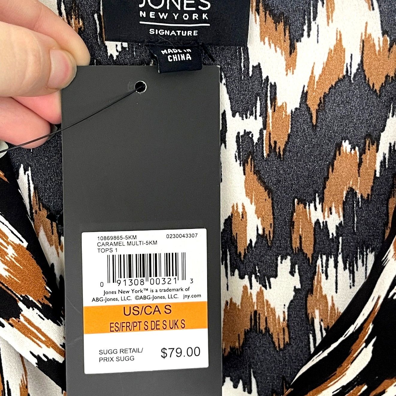 Jones New York Jones NY Long Sleeve Utility Blouse Caramel Black Small Size S / US 4 / IT 40 - 4 Thumbnail