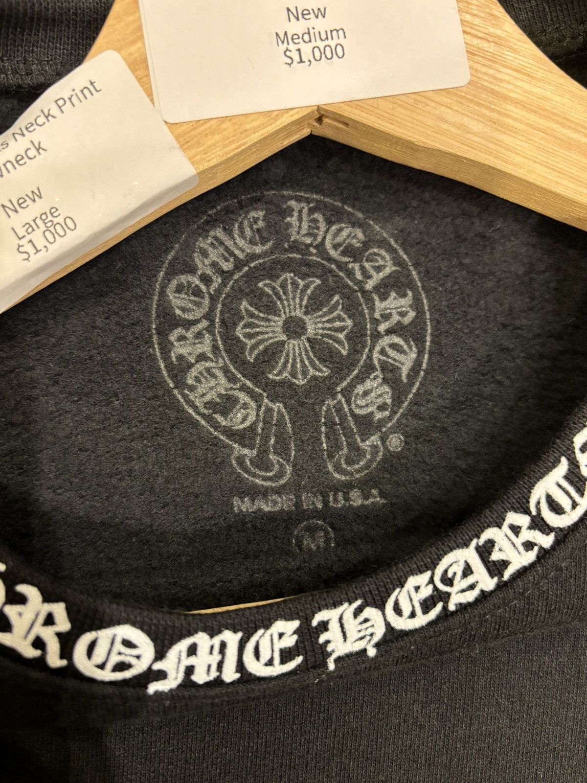Chrome Hearts Chrome Hearts Neck Logo Crewneck Size US M / EU 48-50 / 2 - 3 Thumbnail