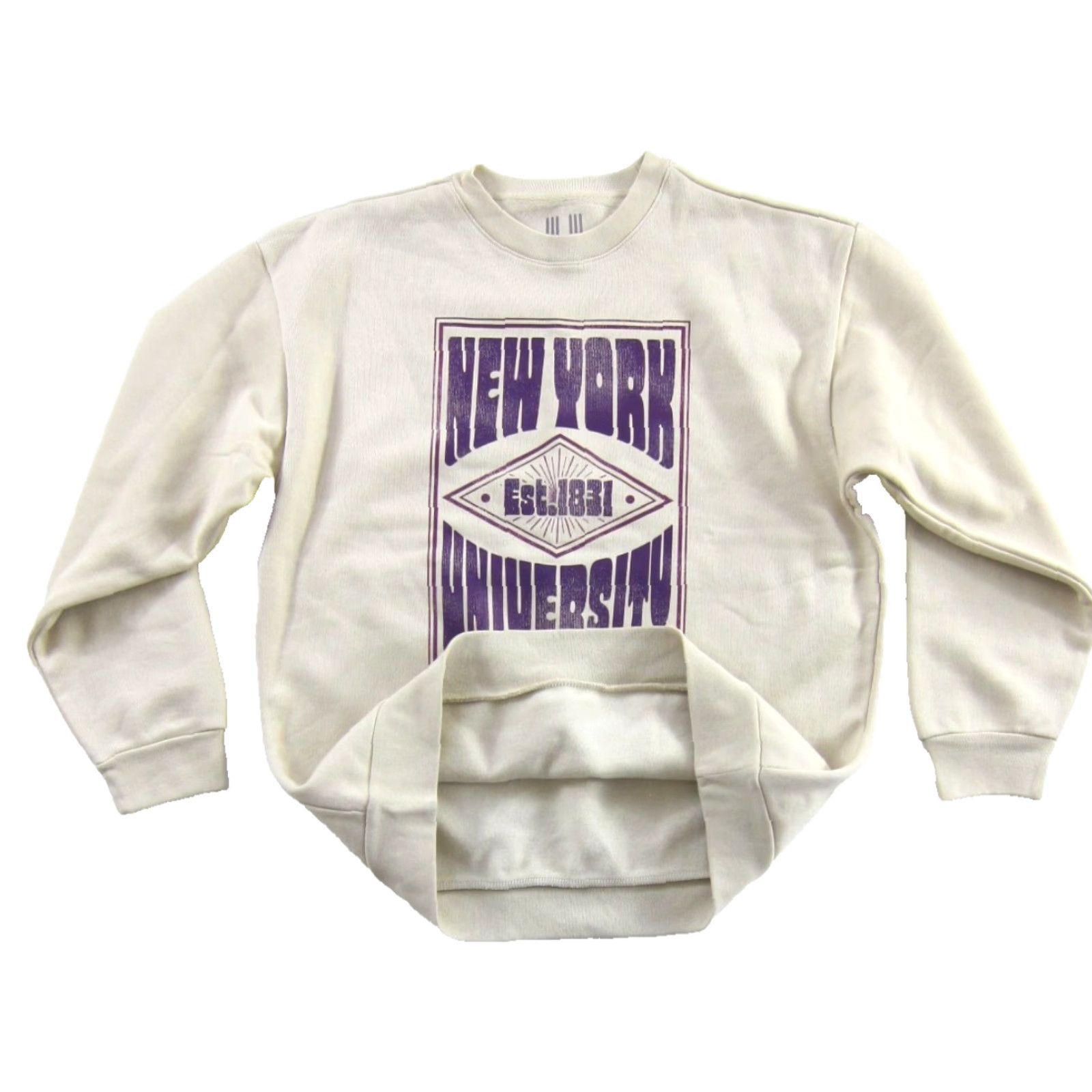 Vintage USCAPE NYU University Sweatshirt Heavyweight Crew Neck Men M Ivory Cotton Jersey Long Sleeve Pullover Size M Size US M / EU 48-50 / 2 - 5 Thumbnail
