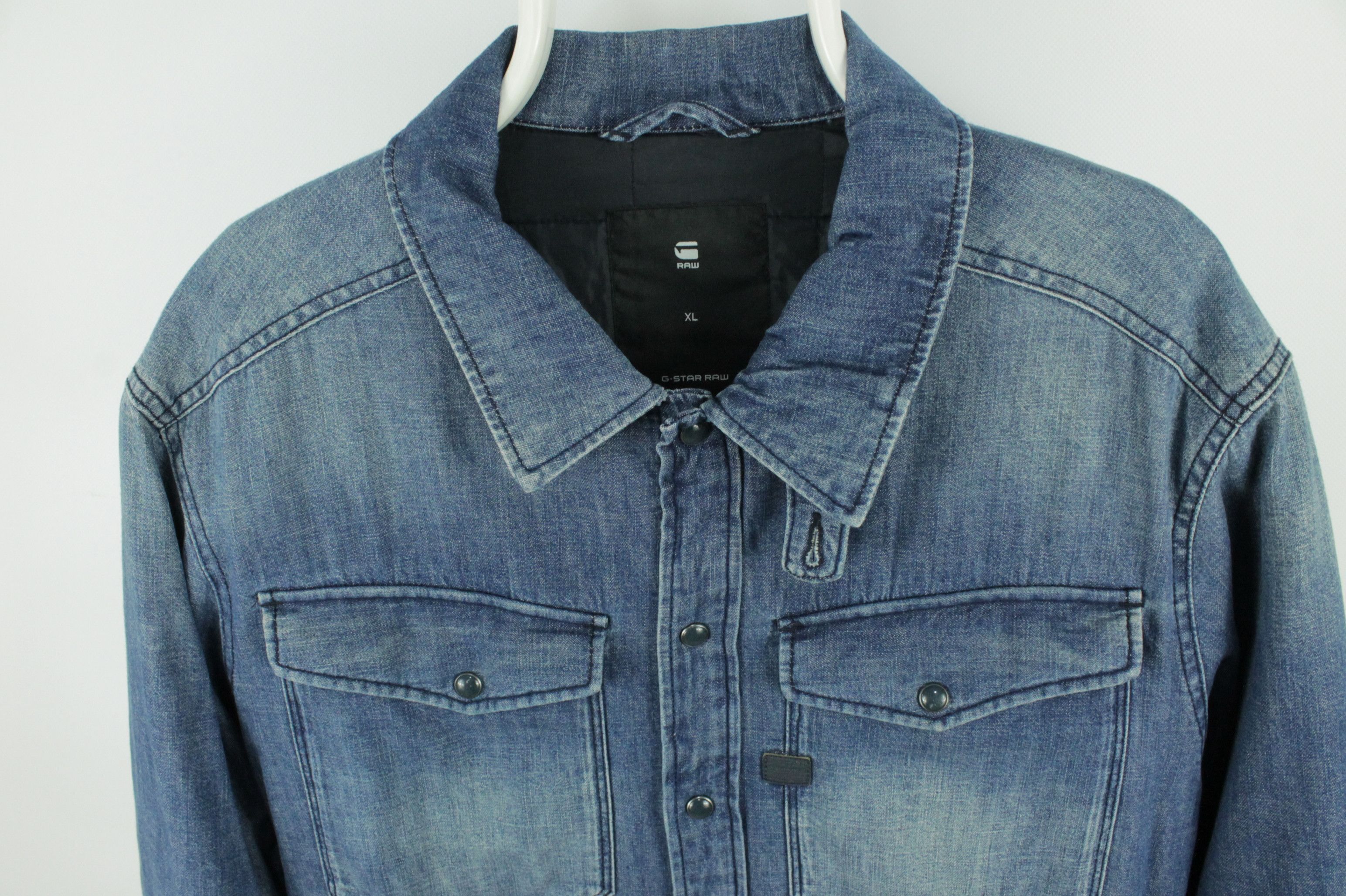 G-Star G-Star Raw 3301 Padded Denim Overshirt Jacket Size US XL / EU 56 / 4 - 6 Thumbnail