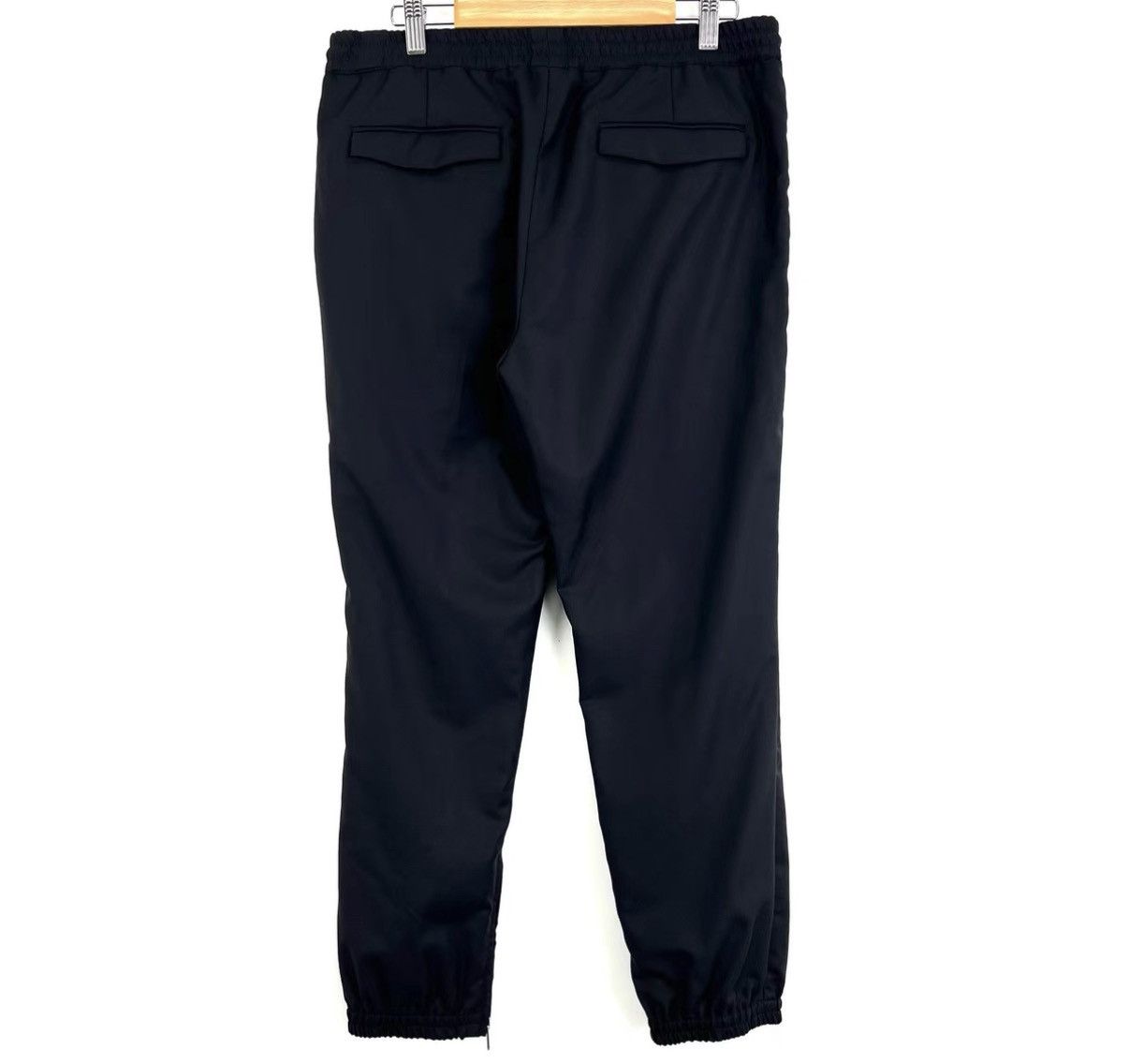 Dior Dior Black Drawstring Mid Waist Knit Track Pants K12 Size US 32 / EU 48 - 2 Thumbnail