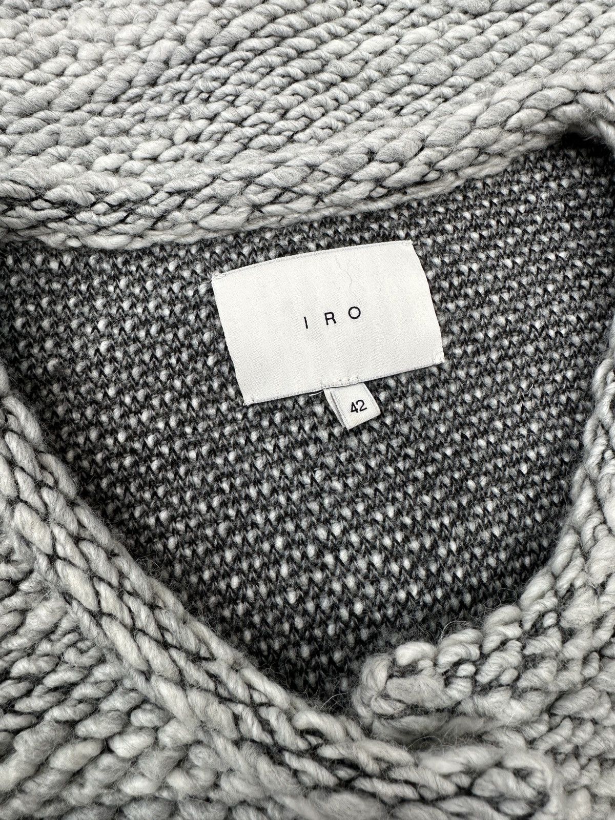 Iro IRO Shavani Carene Knit Boucle Gray Wool Blend Jacket sz 42 Size M / US 6-8 / IT 42-44 - 4 Thumbnail