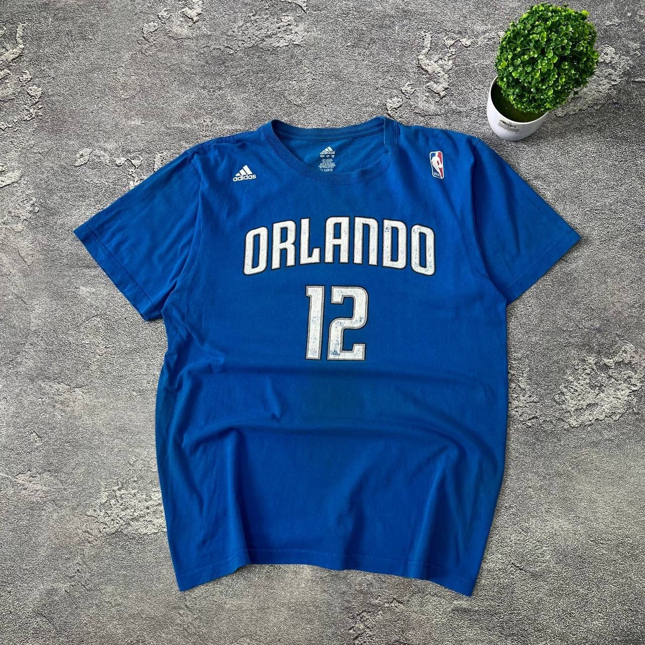 Adidas Vintage Adidas Blue Cotton T-Shirt Howard #12 Ordlando Big Size US L / EU 52-54 / 3 - 15 Thumbnail