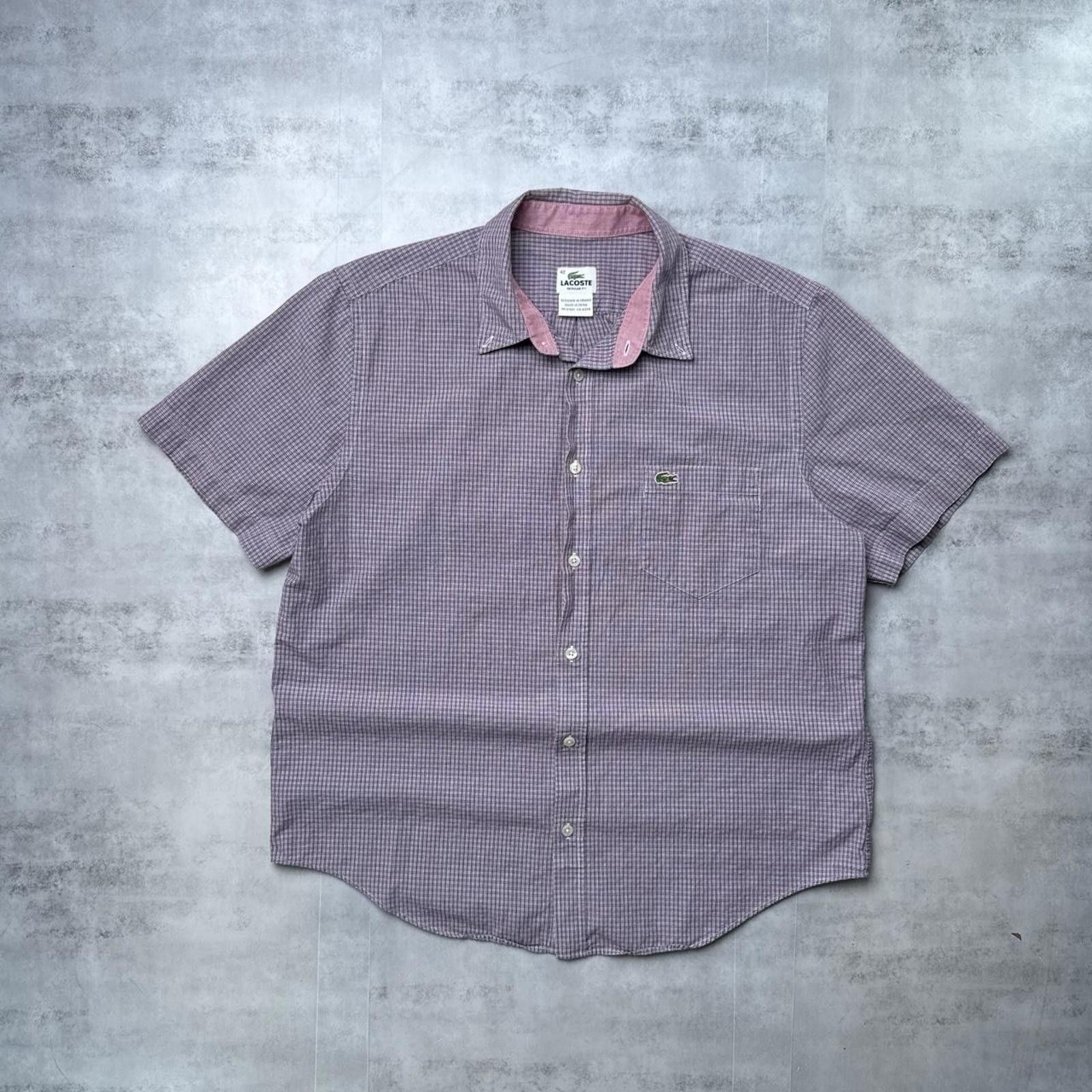 Lacoste Y2K Lacoste 00s Button Up Plaid Shirt Size US L / EU 52-54 / 3 - 1 Thumbnail