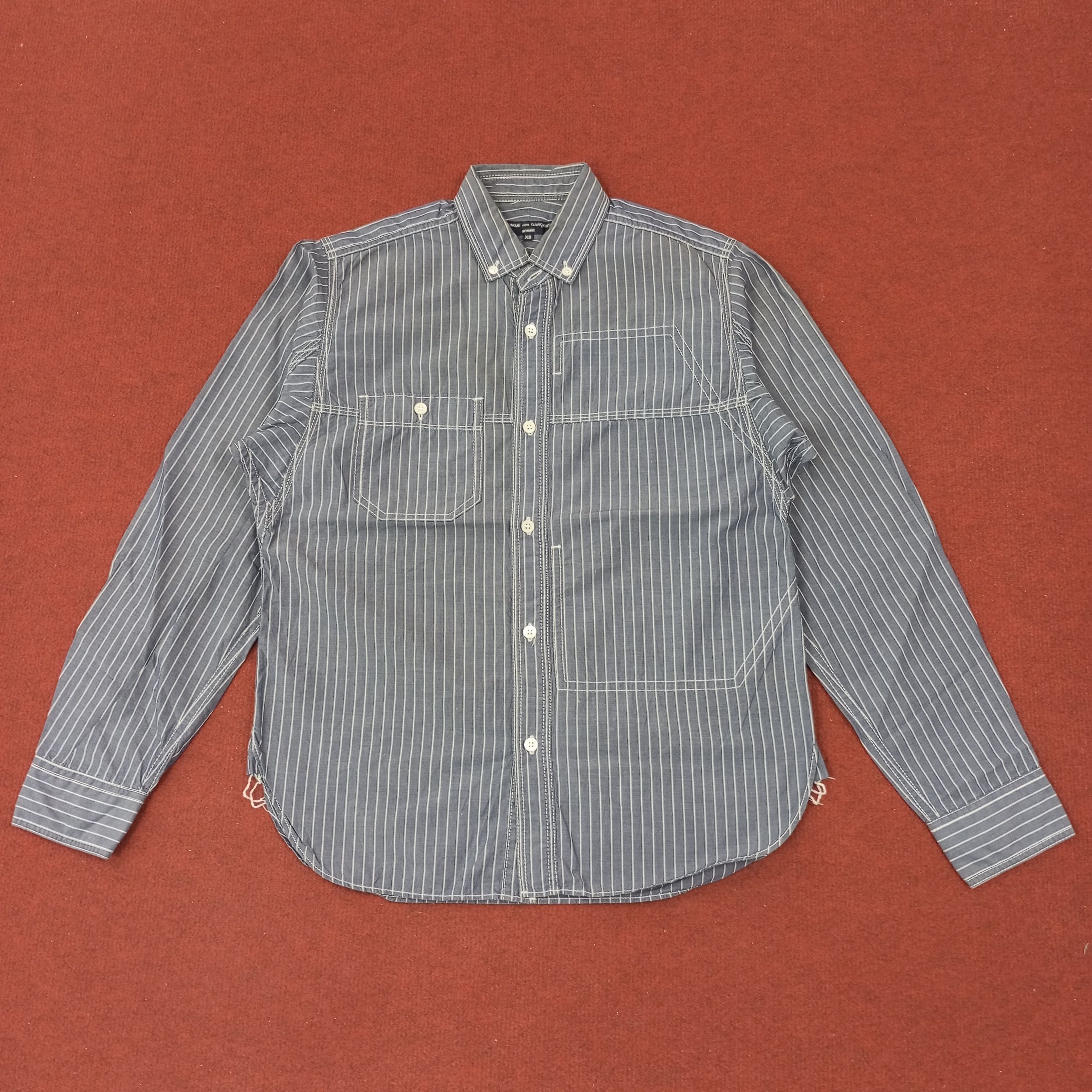 Comme des Garcons × Japanese Brand × Vintage Comme Des Garcons Homme Casual Shirt C219N51 Size US XS / EU 42 / 0 - 1 Thumbnail