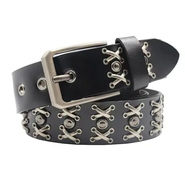 Japanese Brand Kinuka x Miyu The Barb Crook Rivet Cowskin Punk Gothic Belt Size ONE SIZE - 1 Thumbnail