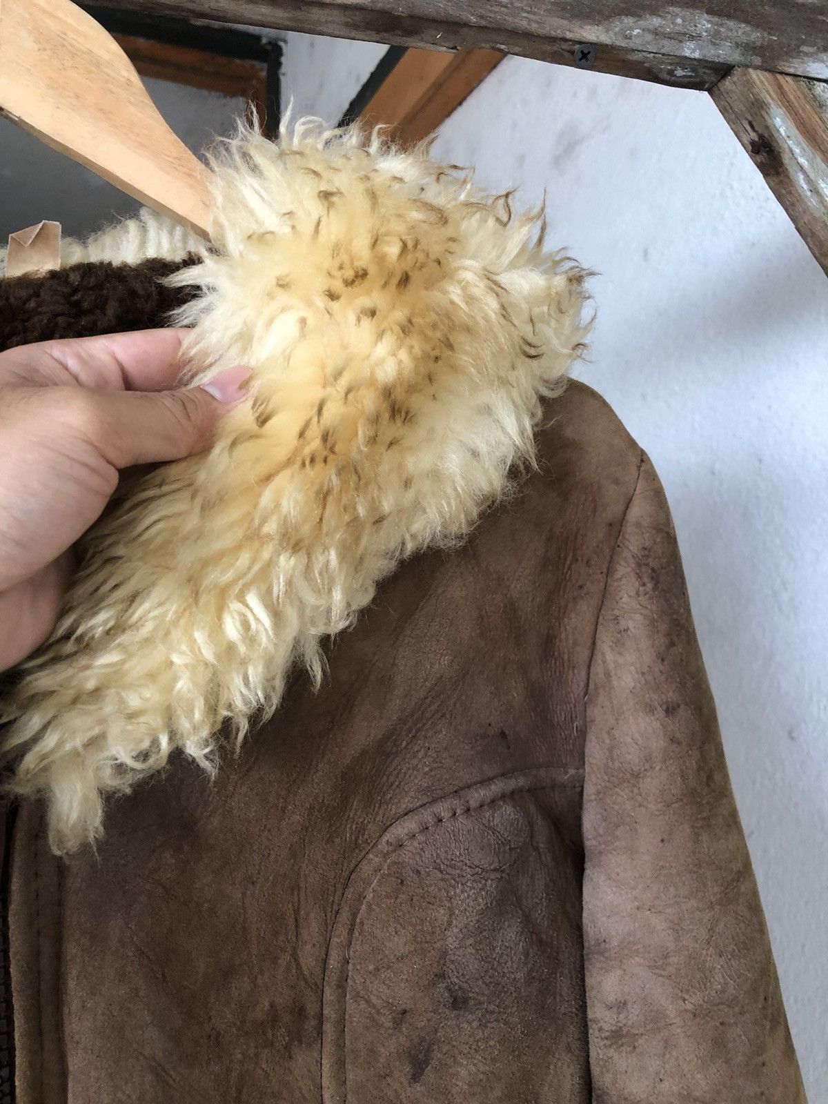Leather Vintage Homestead Hand Made B3 Shearling Leather Jacket Size XL / US 12-14 / IT 48-50 - 6 Thumbnail