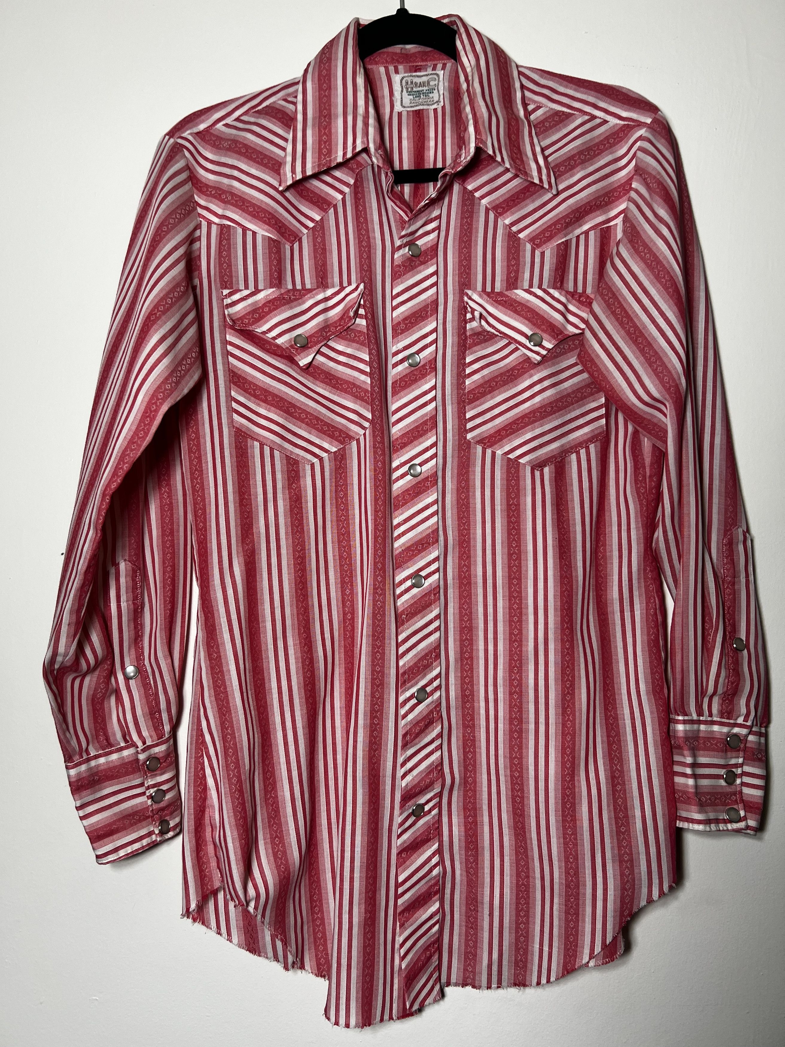 Vintage Vintage 1970's H Bar C California Ranchwear Red Button Up Size US S / EU 44-46 / 1 - 1 Thumbnail
