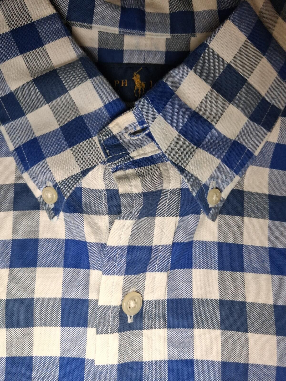 Polo Ralph Lauren Polo Ralph Lauren Button Up Shirt Large Blue Check Cotton Size US L / EU 52-54 / 3 - 5 Thumbnail