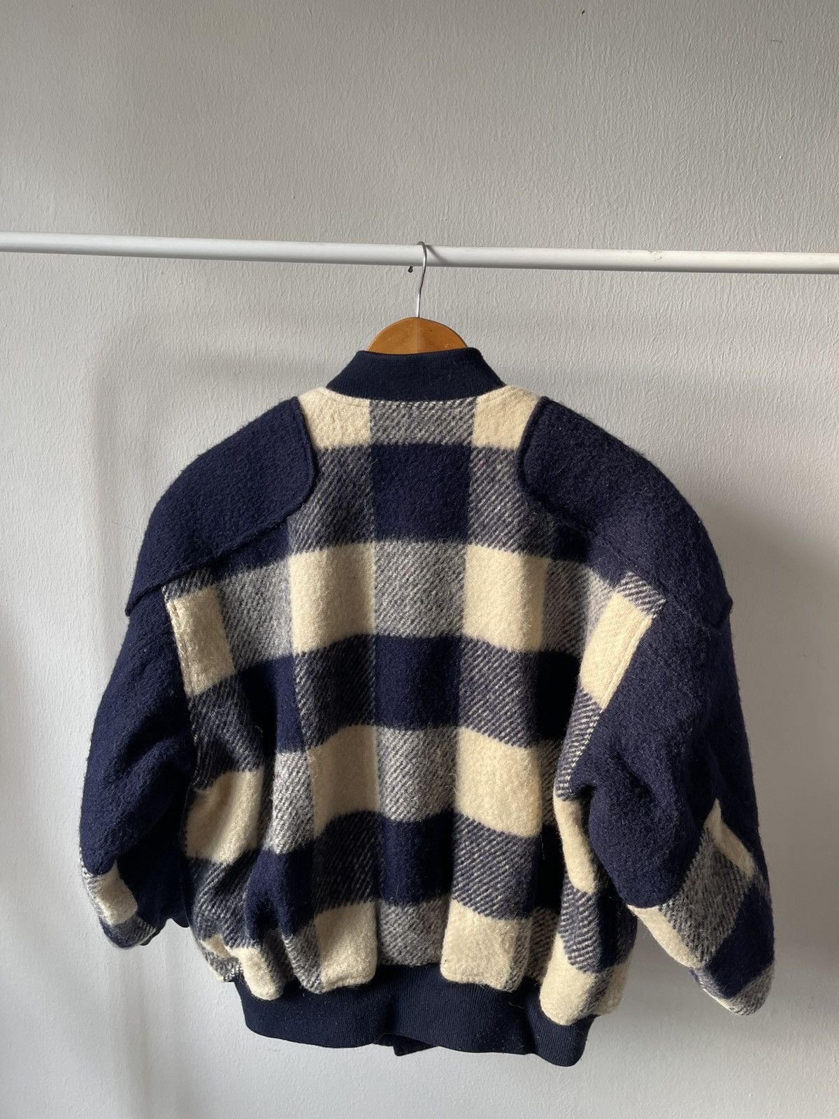 Issey Miyake 80s Issey Miyake Plaid Wool Jacket Size US L / EU 52-54 / 3 - 11 Thumbnail