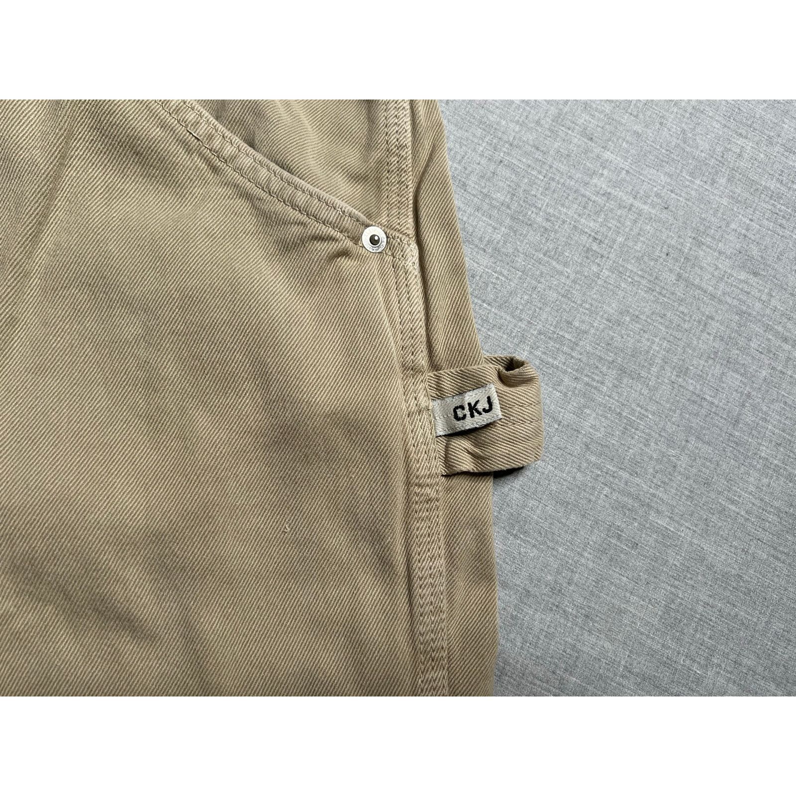 Calvin Klein Vintage Calvin Klein Jeans Baggy Khaki Carpenter Pants 33 Size US 33 - 6 Thumbnail