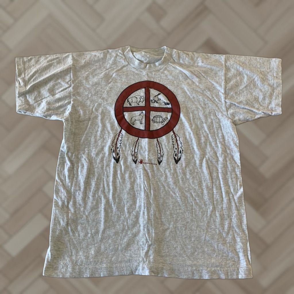 Vintage VINTAGE Red Hand Trading T-Shirt Gray Adult L/XL Men Stitch Dream Catcher Shirt Size US XL / EU 56 / 4 - 1 Thumbnail