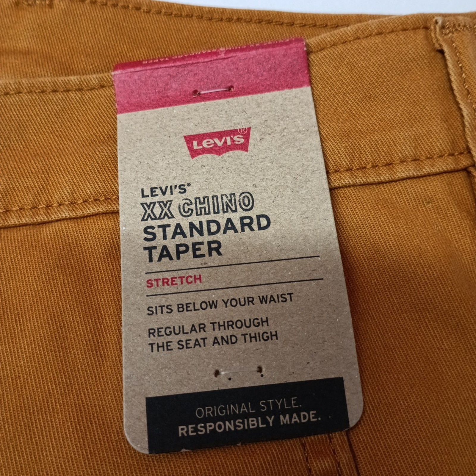 Levi's Levi's XX Standard Taper Chino Pants Mens 40x32 Mustard/Gold Size US 40 / EU 56 - 4 Thumbnail