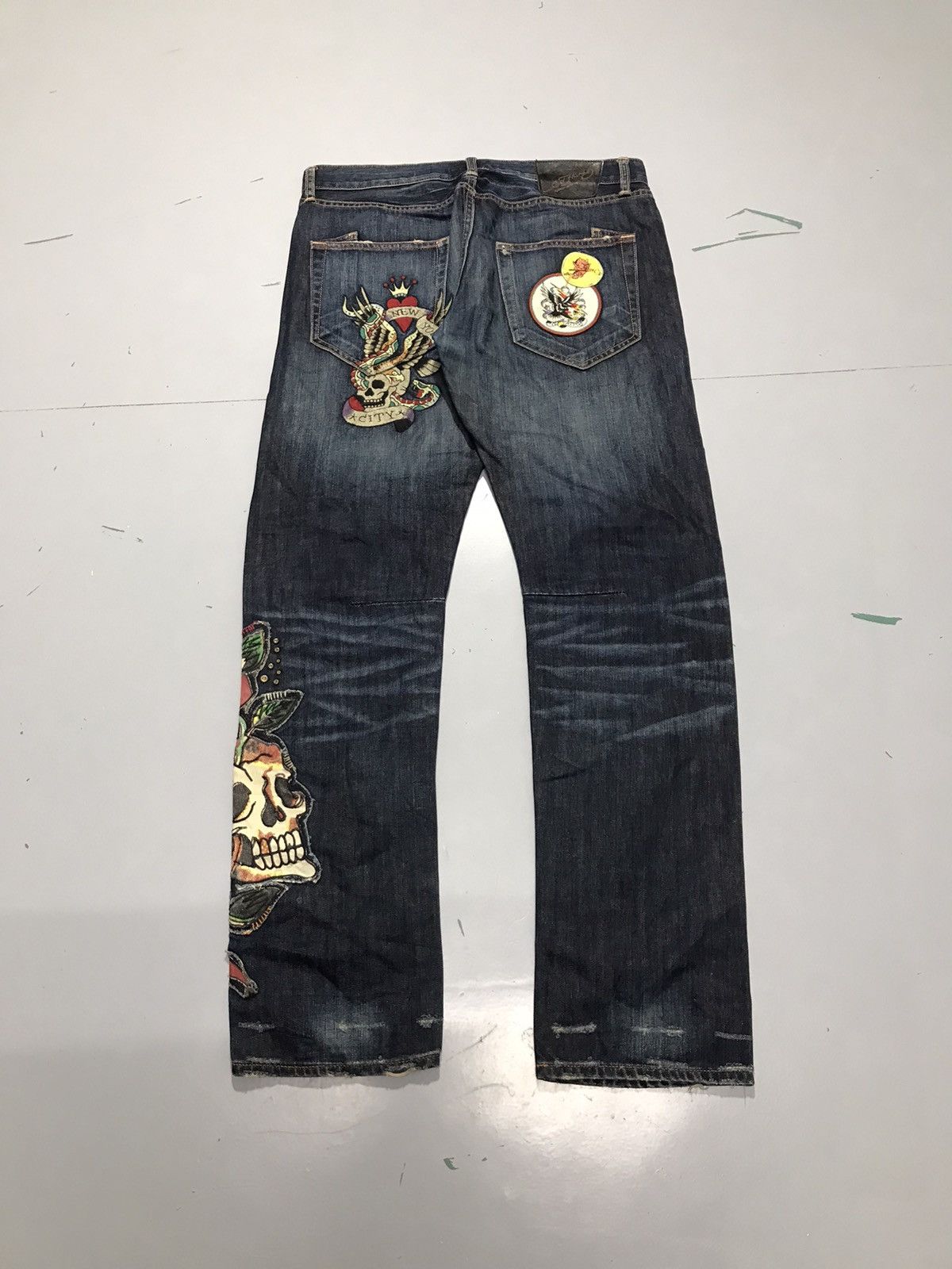Ed Hardy Vintage ed hardy embroidered denim Size US 36 / EU 52 - 2 Thumbnail