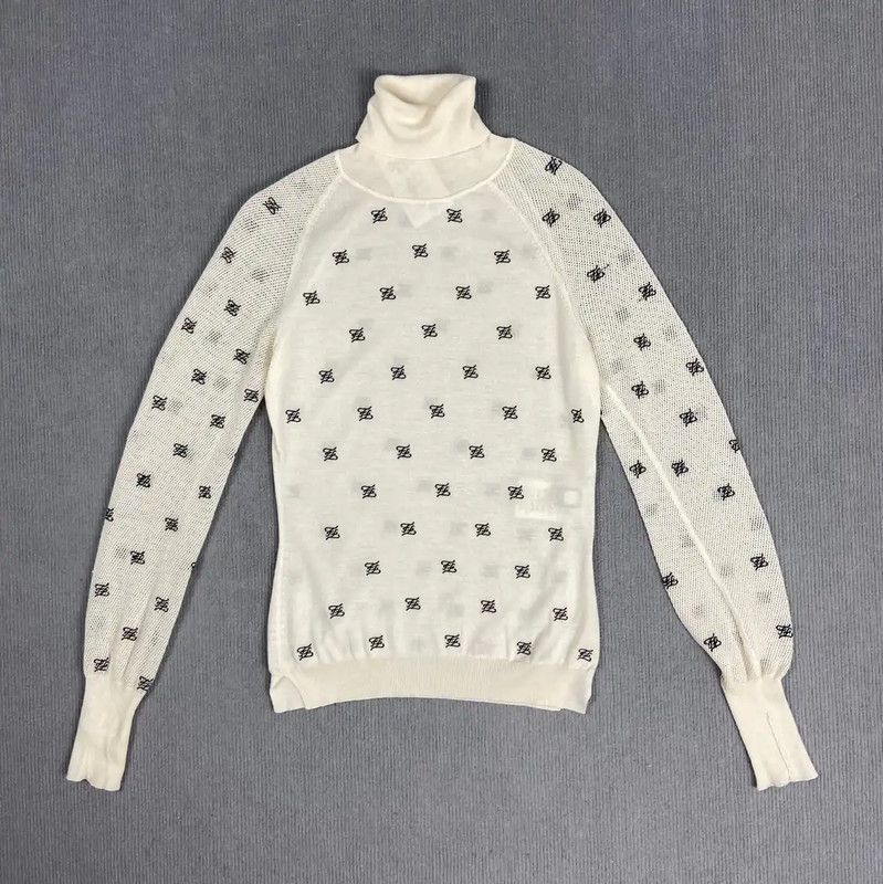 Fendi Fendi Cream Wool Women's Knit Sweater 0089 Size M / US 6-8 / IT 42-44 - 1 Thumbnail