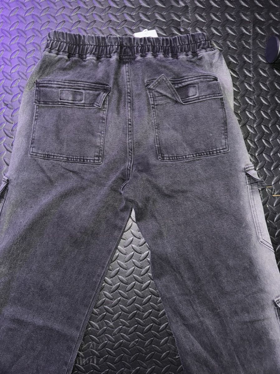 MNML MNML Washed Black Denim Drawcord Pants Size US 32 / EU 48 - 2 Thumbnail