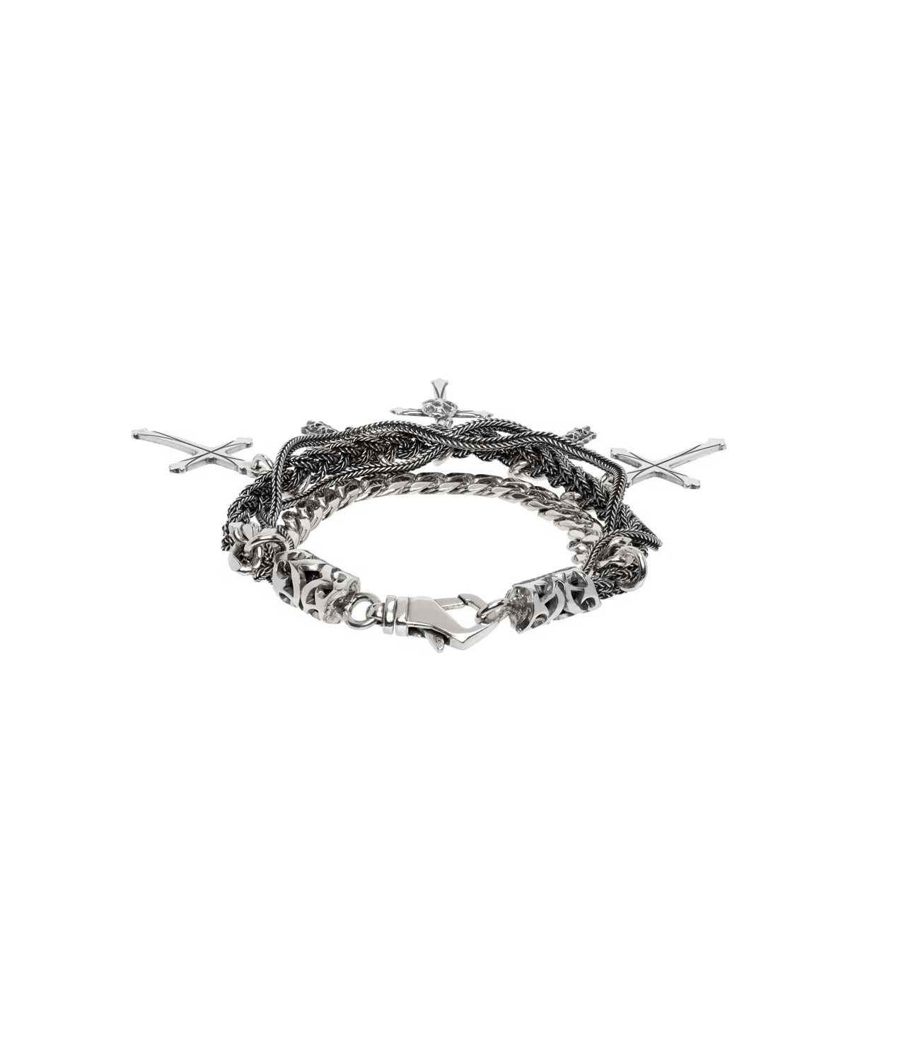 Emanuele Bicocchi EMANUELE BICOCCHI Silver Cross Charm Bracelet Size ONE SIZE - 2 Thumbnail
