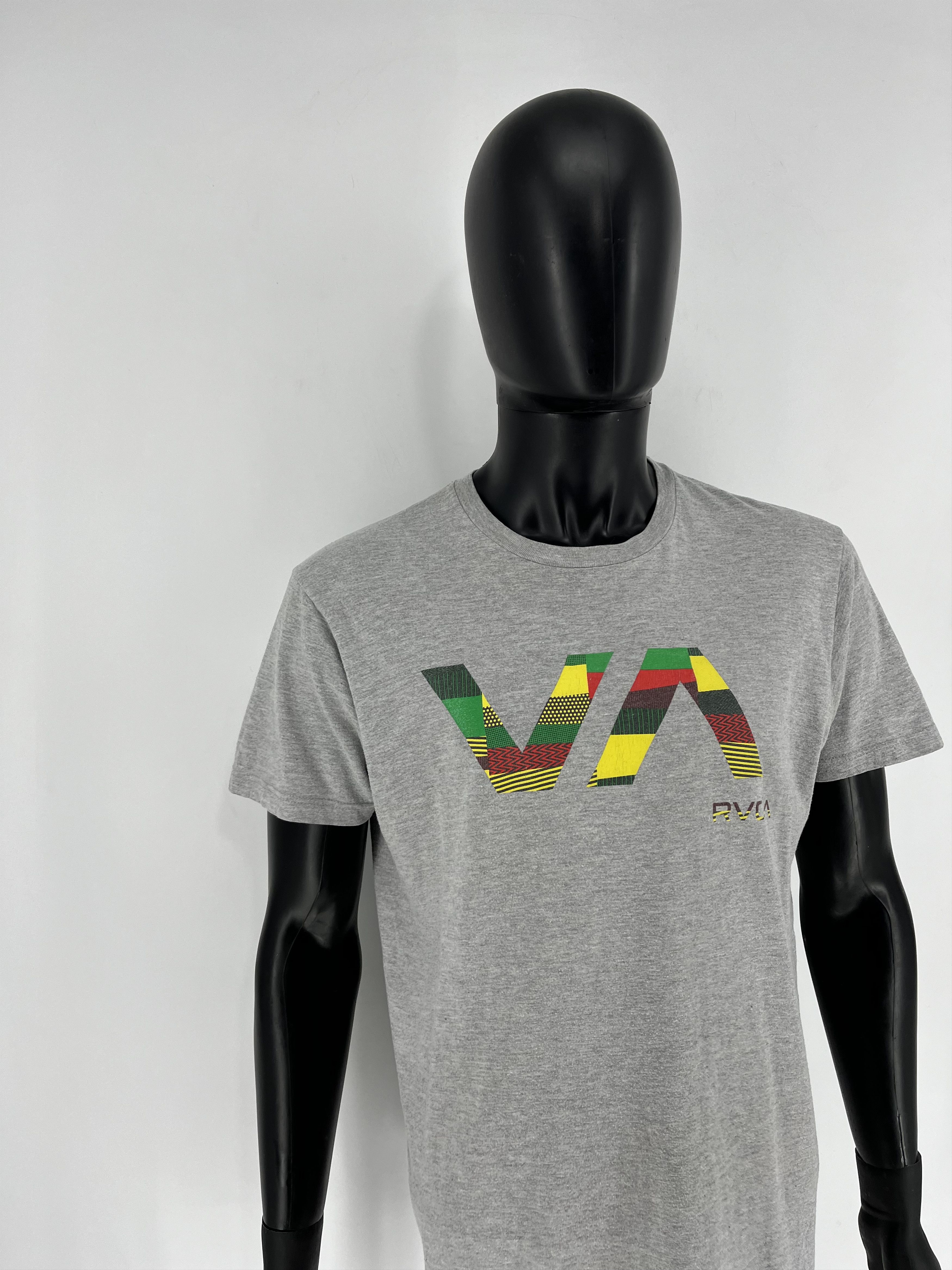 RVCA RVCA Mens Grey Graphic Tee Skater Style Size US L / EU 52-54 / 3 - 4 Thumbnail