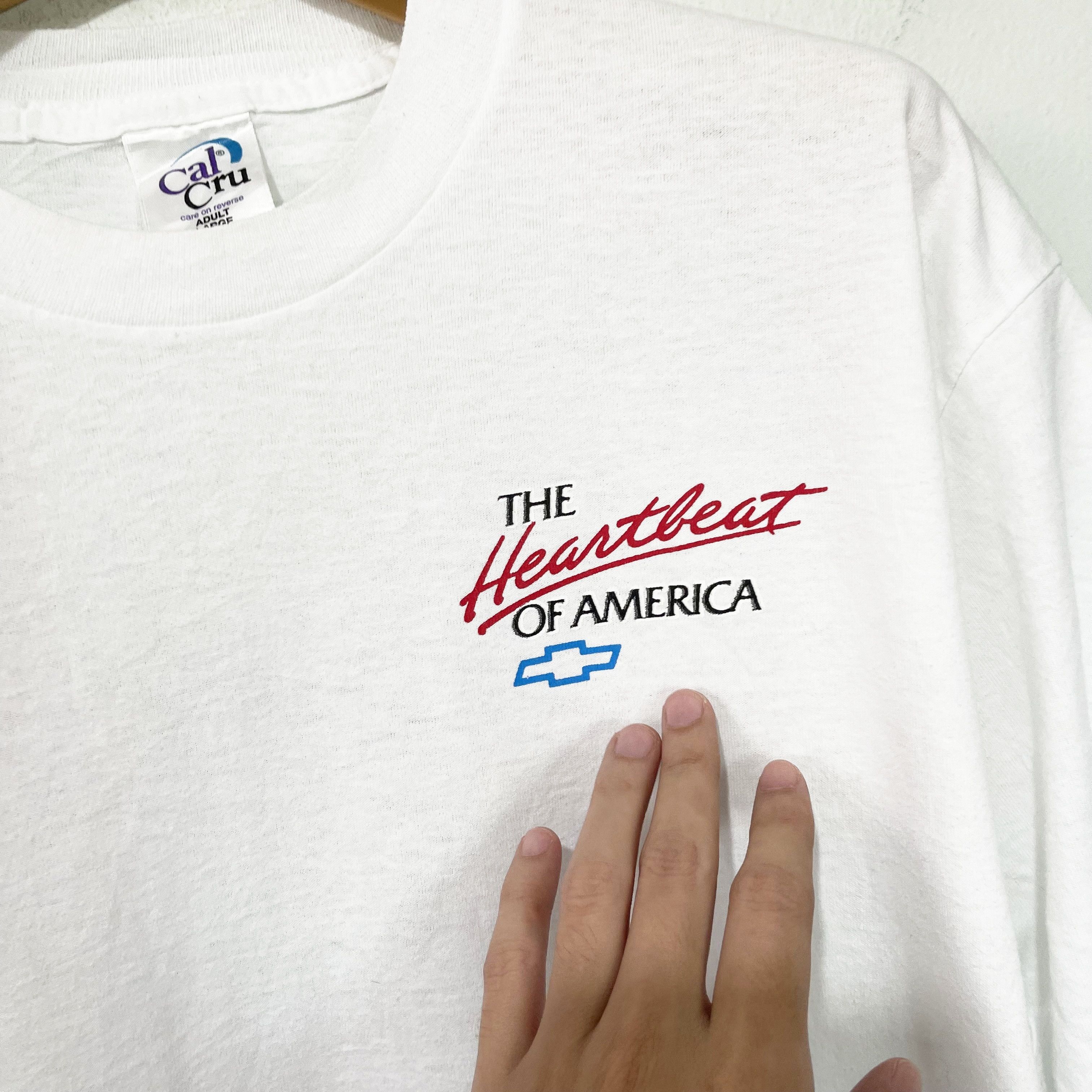 Vintage Vintage 1990 Chevy Heartbeat of America T-Shirt Size US L / EU 52-54 / 3 - 5 Thumbnail