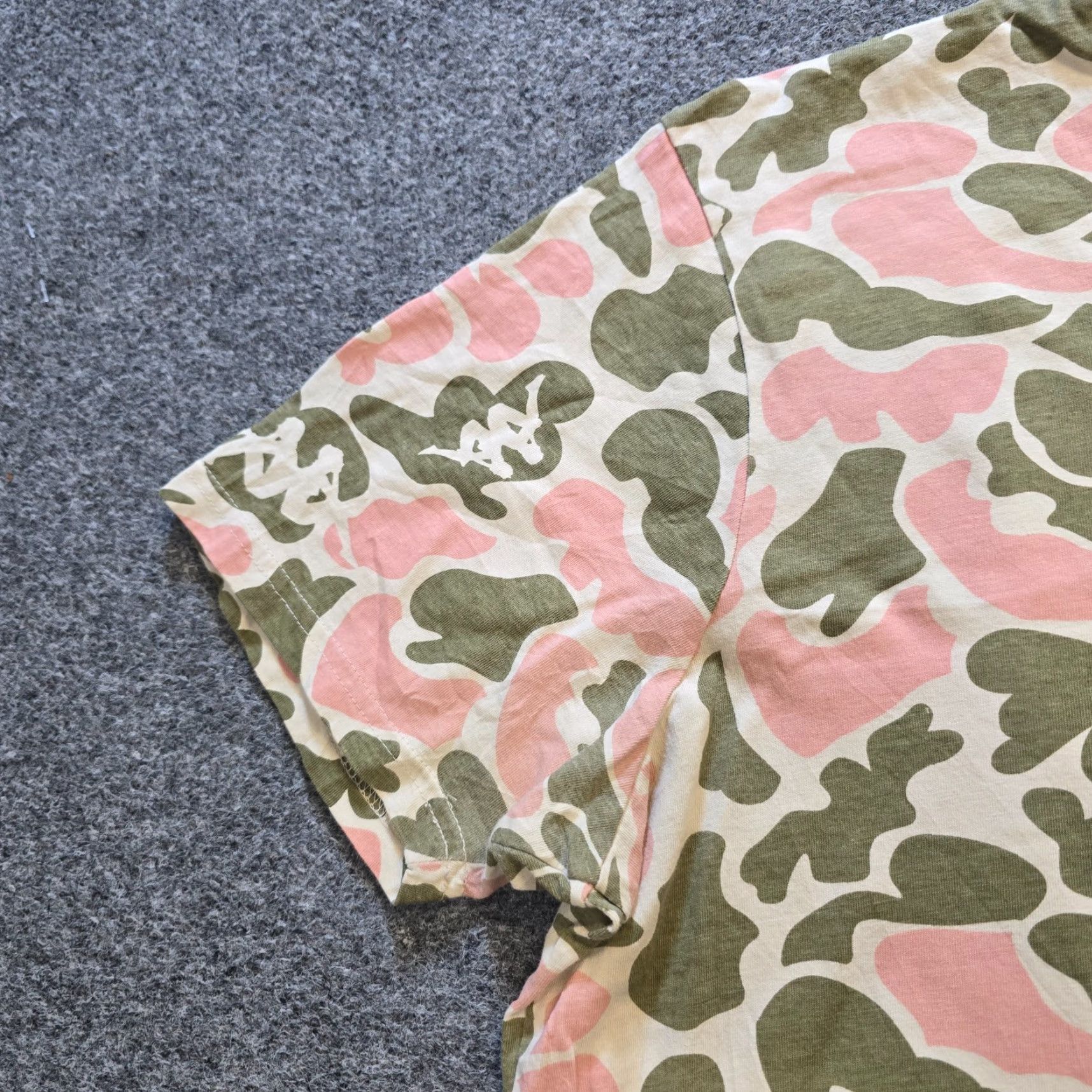 Kappa Kappa Top Womens XL Pink Green Camo Short Sleeve Crew Neck Casual Basic Shirt Size XL / US 12-14 / IT 48-50 - 5 Thumbnail