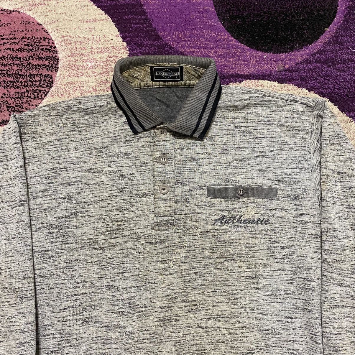Japanese Brand × Vintage Vintage Button Crewneck Lodging House Gray Size US L / EU 52-54 / 3 - 2 Thumbnail