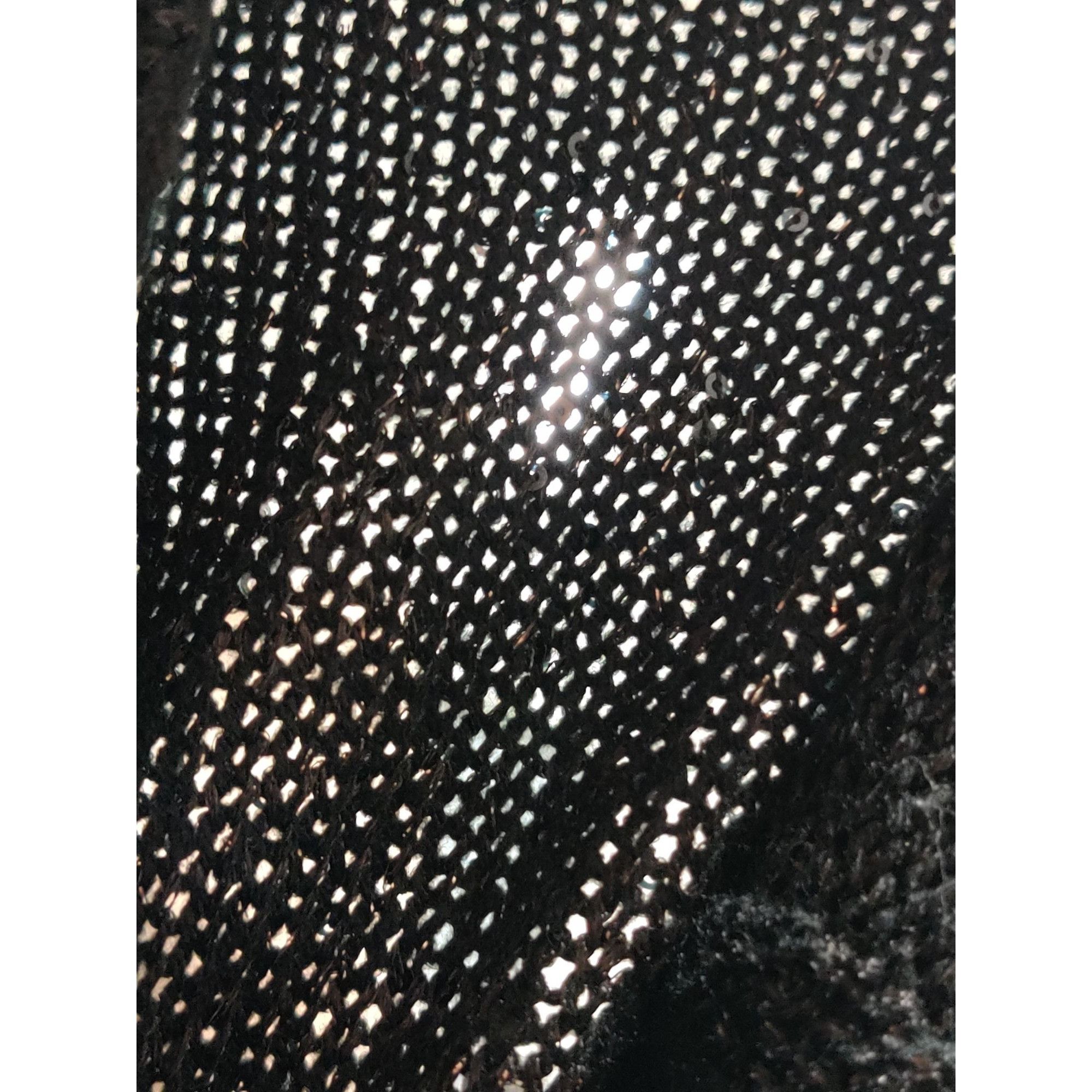 Faded Glory Black Sequin Knit Tunic Sweater Size M Sheer Hem Goth Glam S Size M / US 6-8 / IT 42-44 - 4 Thumbnail