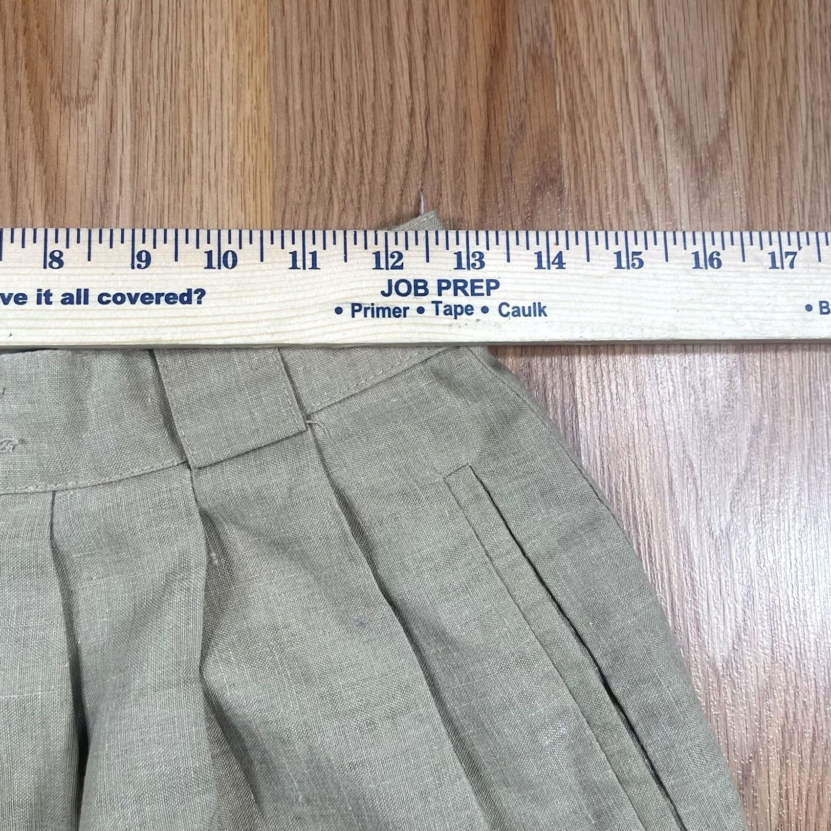 Vintage Giorgio Sant’ Angelo Shorts Womens Sz 10P Linen Blend Khaki Chino Slacks Pants Flat Front Pockets Casual History: 90s? (not applicable) Size 32" / US 10 / IT 46 - 4 Thumbnail