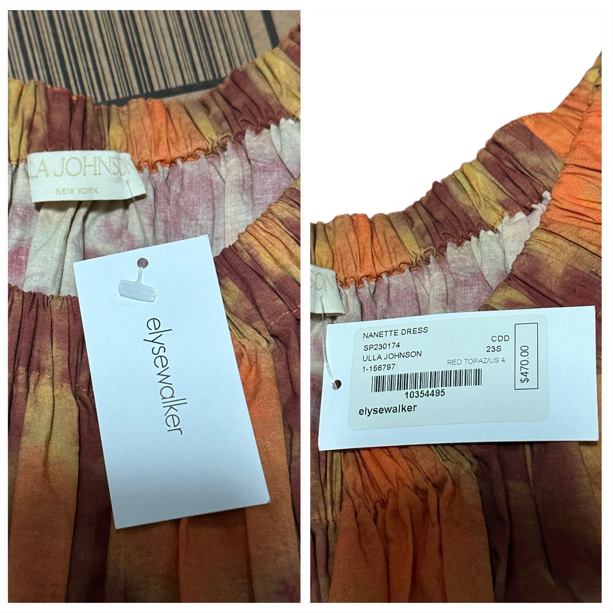 Ulla Johnson ULLA JOHNSON Nanette Midi Dress In Topaz, Size 4, New with Size S / US 4 / IT 40 - 3 Thumbnail