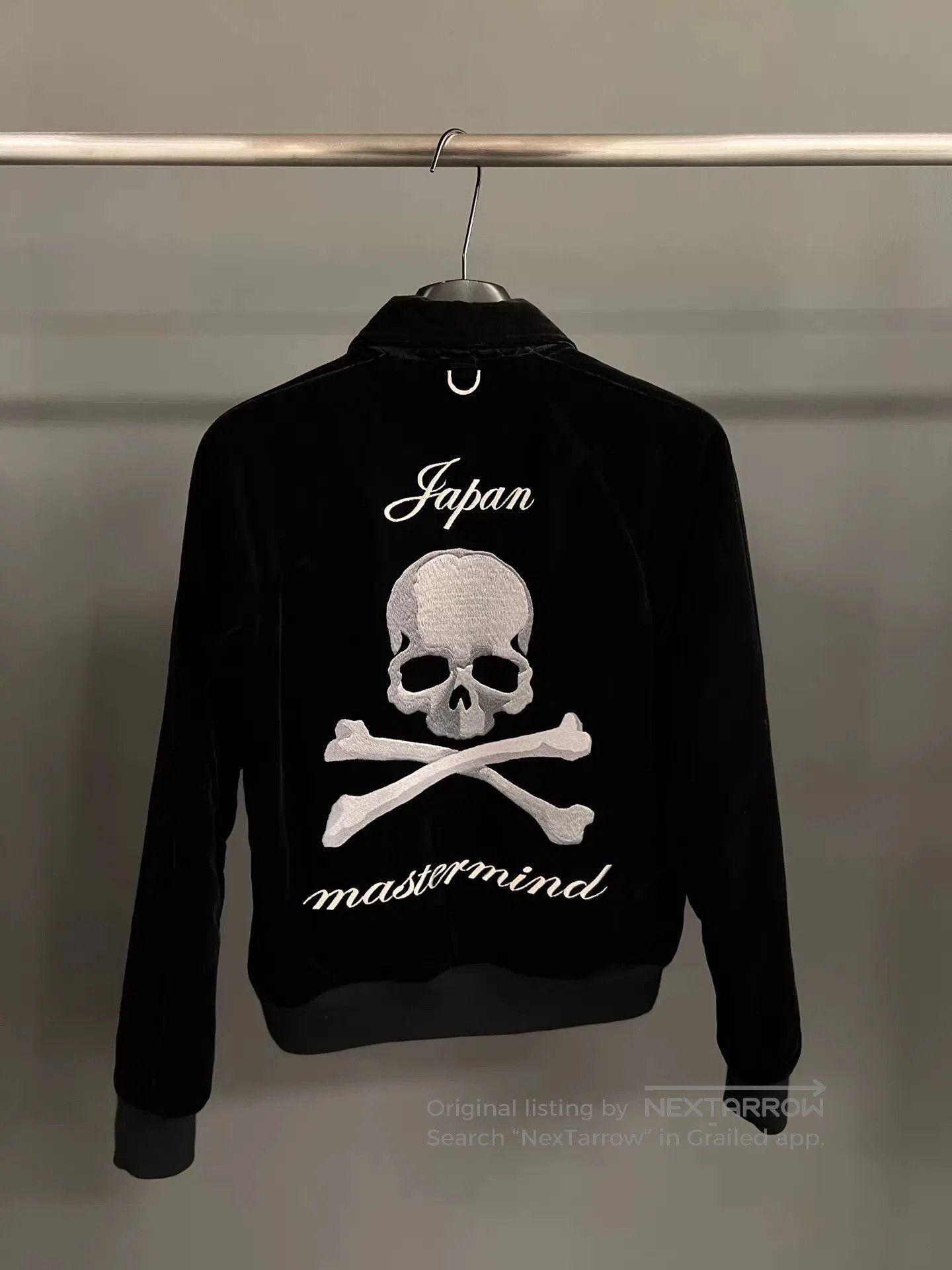 Mastermind Japan Black Skull Crossbones Embroidered Bomber Jacket. Size US M / EU 48-50 / 2 - 3 Thumbnail