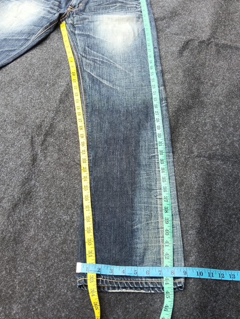 Edwin Y2K Edwin 503 Blue Trip Washed Denim Jeans Japan Streetwear Size US 37 - 4 Thumbnail