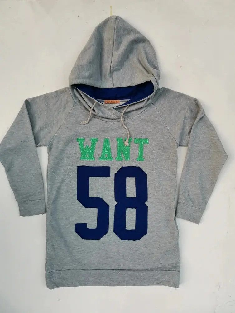Rare!!! Massive Want 58 Big Logo Hoodie Sweatshirt