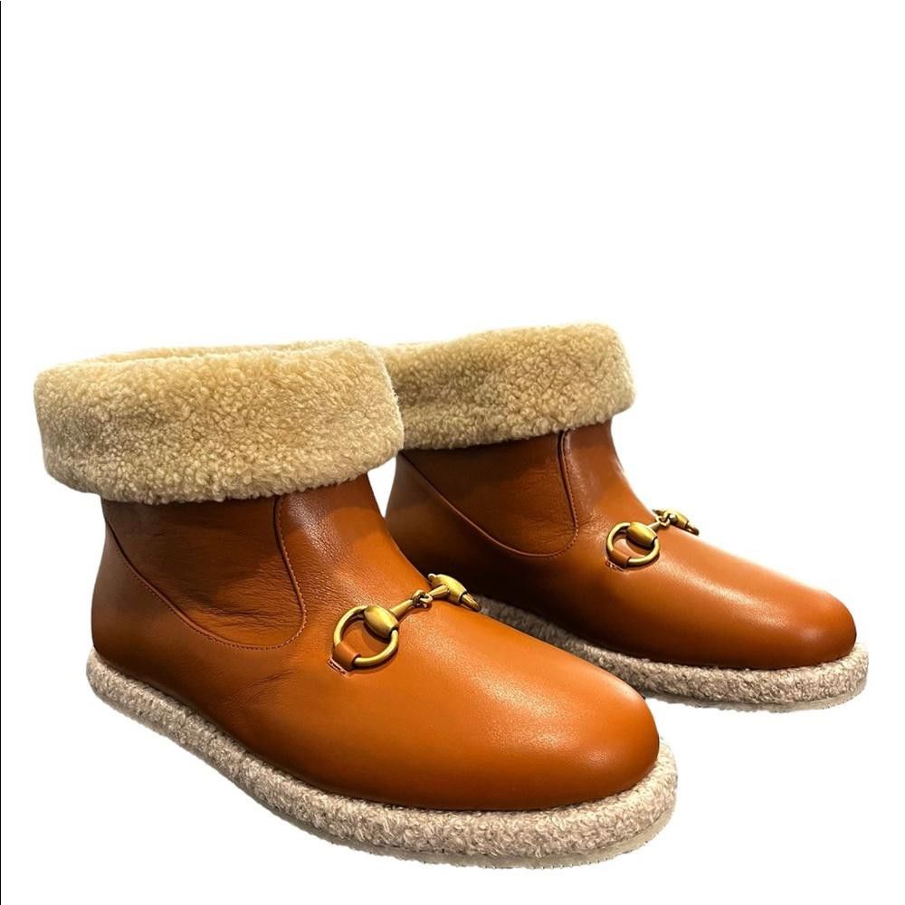 Gucci Gucci Horsebit Leather Wool Women Ankle Boots Size US 8.5 / IT 38.5 - 3 Thumbnail
