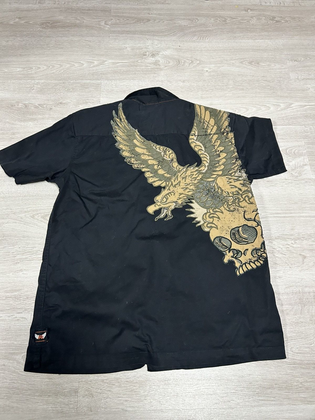 Harley Davidson Vintage Harley-Davidson Men’s Black Button-Down Shirt Eagle Size US L / EU 52-54 / 3 - 8 Thumbnail