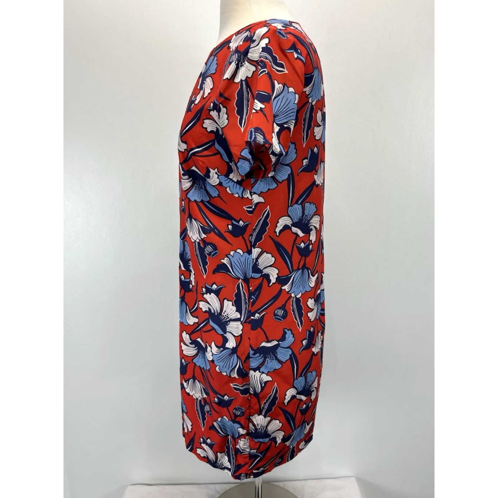 J.Crew J.CREW Floral Print Gallery Shift Dress Women Sz 6 Short Sleeve Multicolor Floral Casual Party Business Women Size 28" / US 6 / IT 42 - 2 Thumbnail
