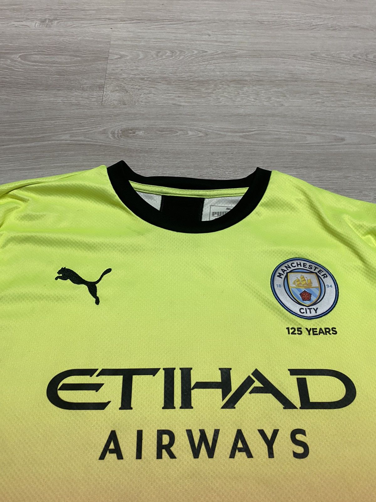 Puma PUMA Men's Manchester City FC Third Jersey Yellow Orange Size US L / EU 52-54 / 3 - 3 Thumbnail